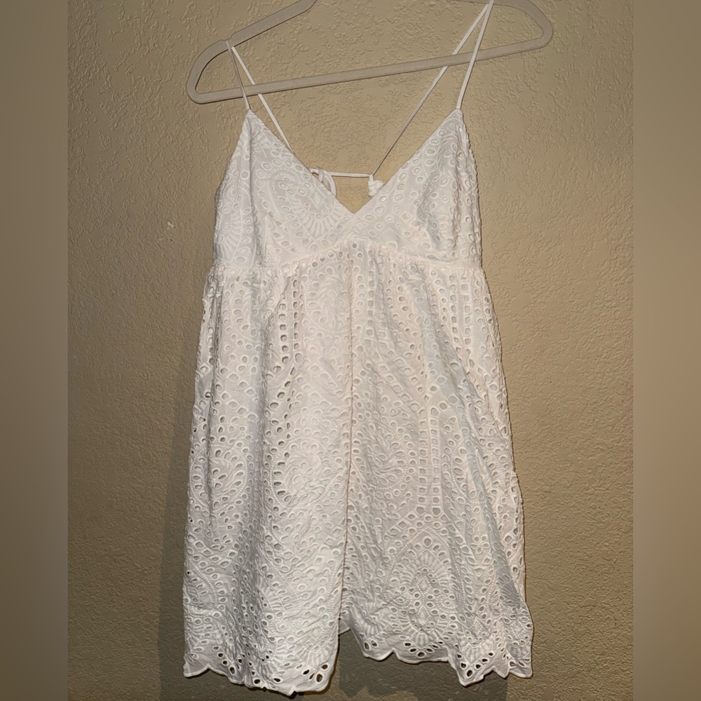 H&M Cream Eyelet Dress